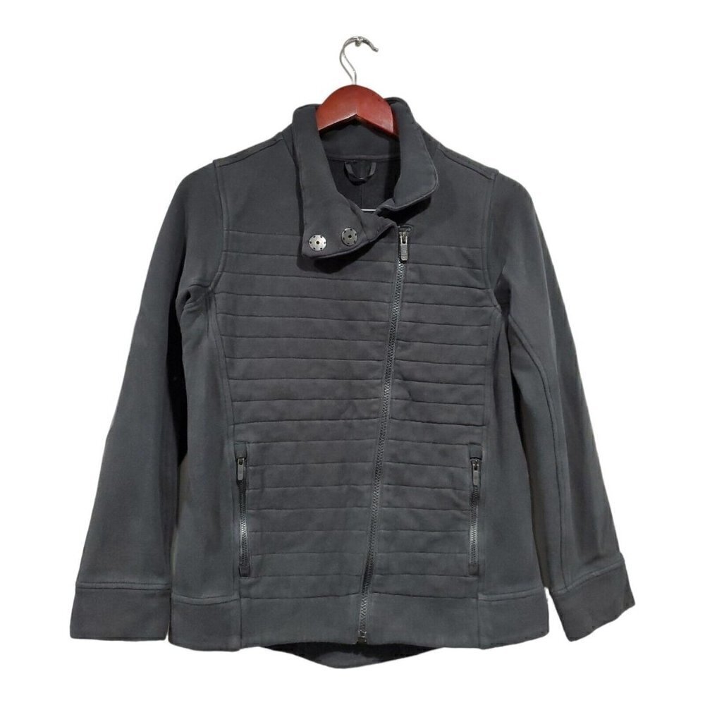 Lululemon Jacket Womens Size 4 Black Cross Body Zip Be True Fleece Ladies